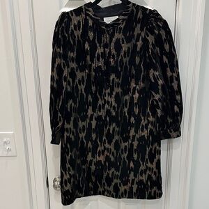 Metallic Velvet Burnout Shift Dress